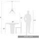 Malta 3 Light 18 inch Matte Black Pendant Ceiling Light